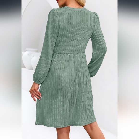 Merokeety Sage Green Knit Dress Size XL NWT - Picture 4 of 9